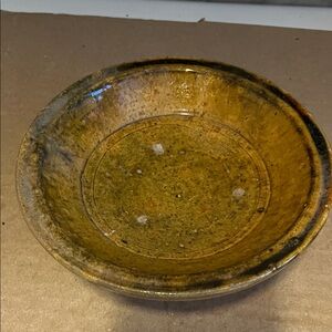 Rustic Ceramic Bowl in Earthy Tones 6 3/4 Inch